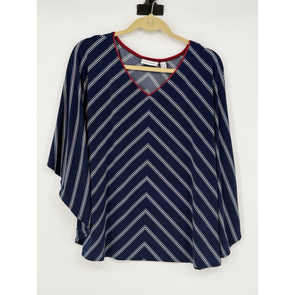 Susan Graver Women's Top With Flowy Arms Large